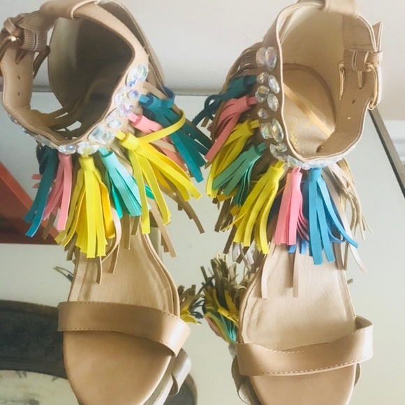 Privileged Fringe Strappy Shoe - Picture 3 of 5